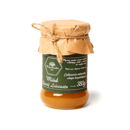 Miód spadziowy liściasty 380g Miody Dworskie