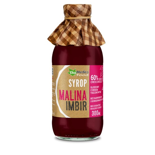 Syrop malina imbir 300ml ekamedica