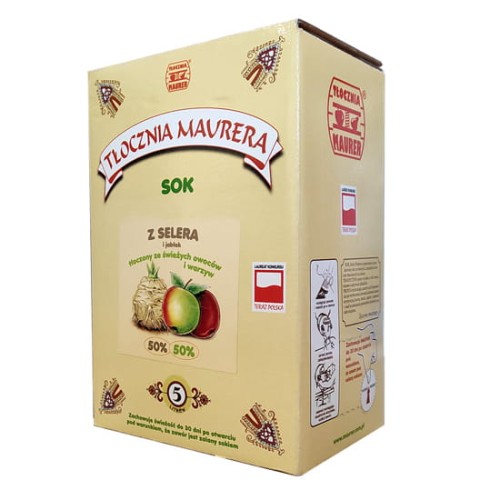 Sok z selera i jabłek 100% 5l Tłocznia Maurera