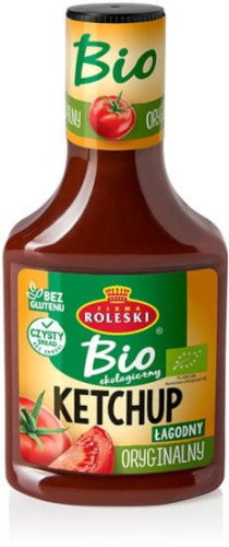 Ketchup łagodny oryginalny BIO 340g Roleski